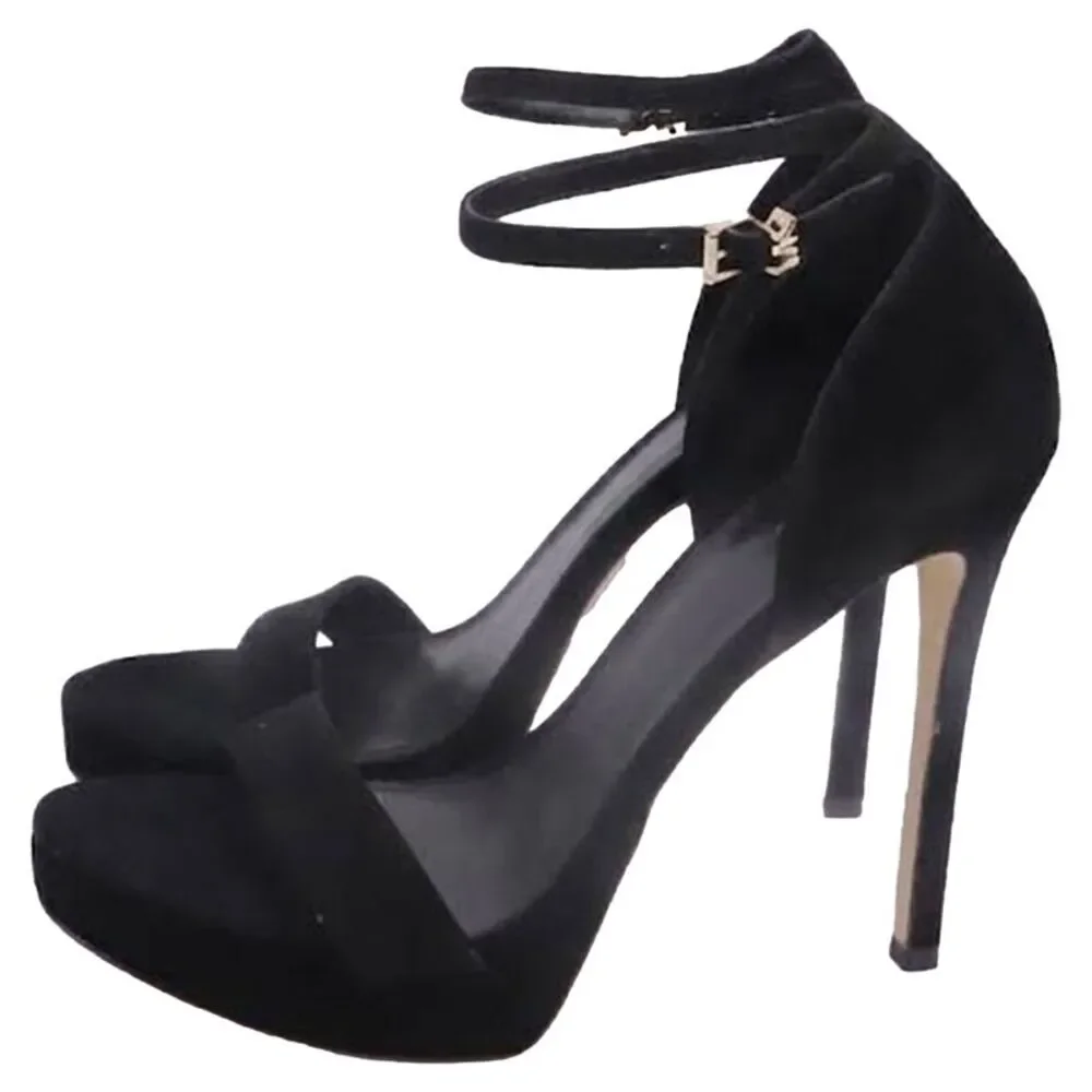 Michael Kors Jordyn Platform Heels in Black Suede